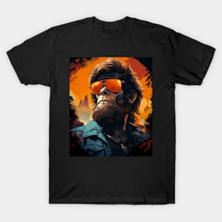 Retro Groovy Ape sunglass | Synthwave Retro | Nostalgia T-Shirt